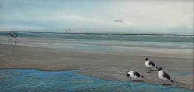 Shore Birds<br />
Oil on Canvas
Dimensions: 36″ wide 18″ high