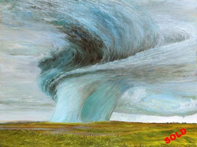Waterspout<br />
Oil on Canvas<br />
Dimensions: 40″ wide 30″ high